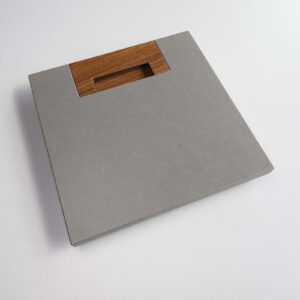 Valchromat Vernis Mat Gris Clair Avec Insert Noyer