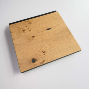 Innovus Noir Plaqué Vernis Mat Chêne Rustique ave poignée fraisée