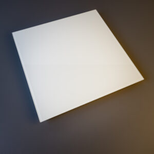 verre extra blanc satiné Ral 9010 (blanc coquille d'oeuf) Laque Mate