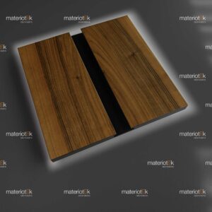 Innovus Noir Plaqué  Noyer avec Poignée Fraisée Vernis mat