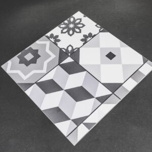 Fd de niche (Cdf plaqué) gris Carrelage retro 35004